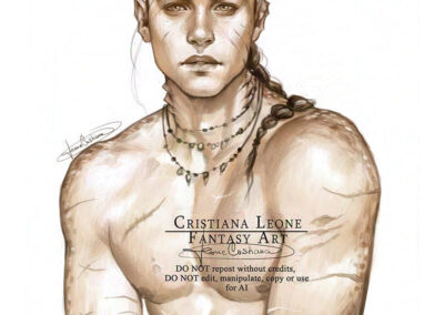 Herm original character from my novel Sunken - Art by Cristiana Leone