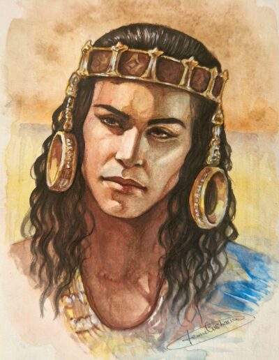 Keanu Reeves from Little Buddha movie - watercolors (2024) by Cristiana Leone